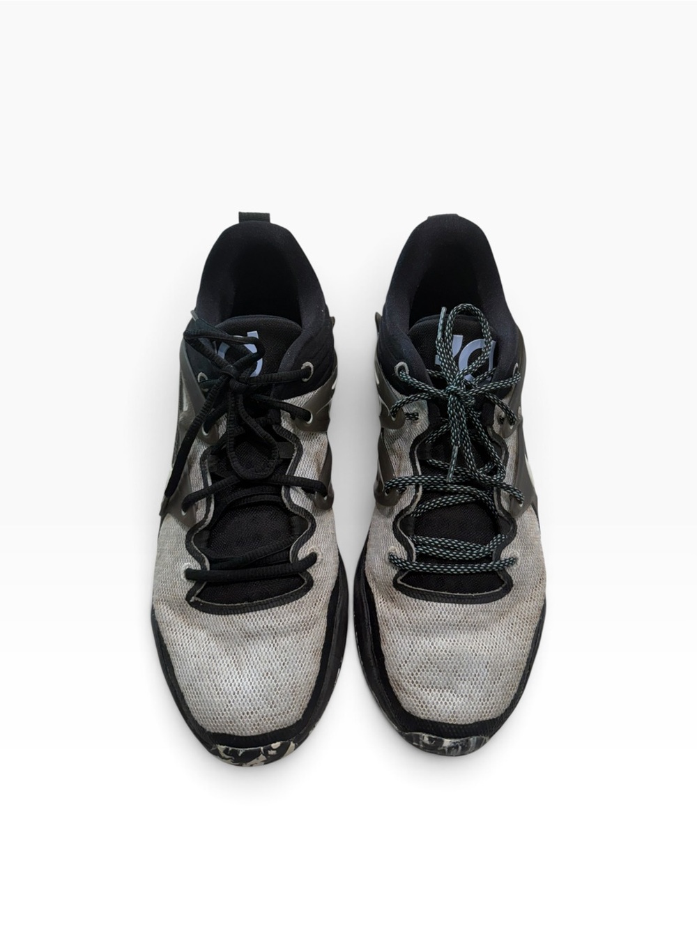 Nike KD 15 Refuge Black White Blue Men's Size 12 DC1975-101 Kevin Durant Shoes